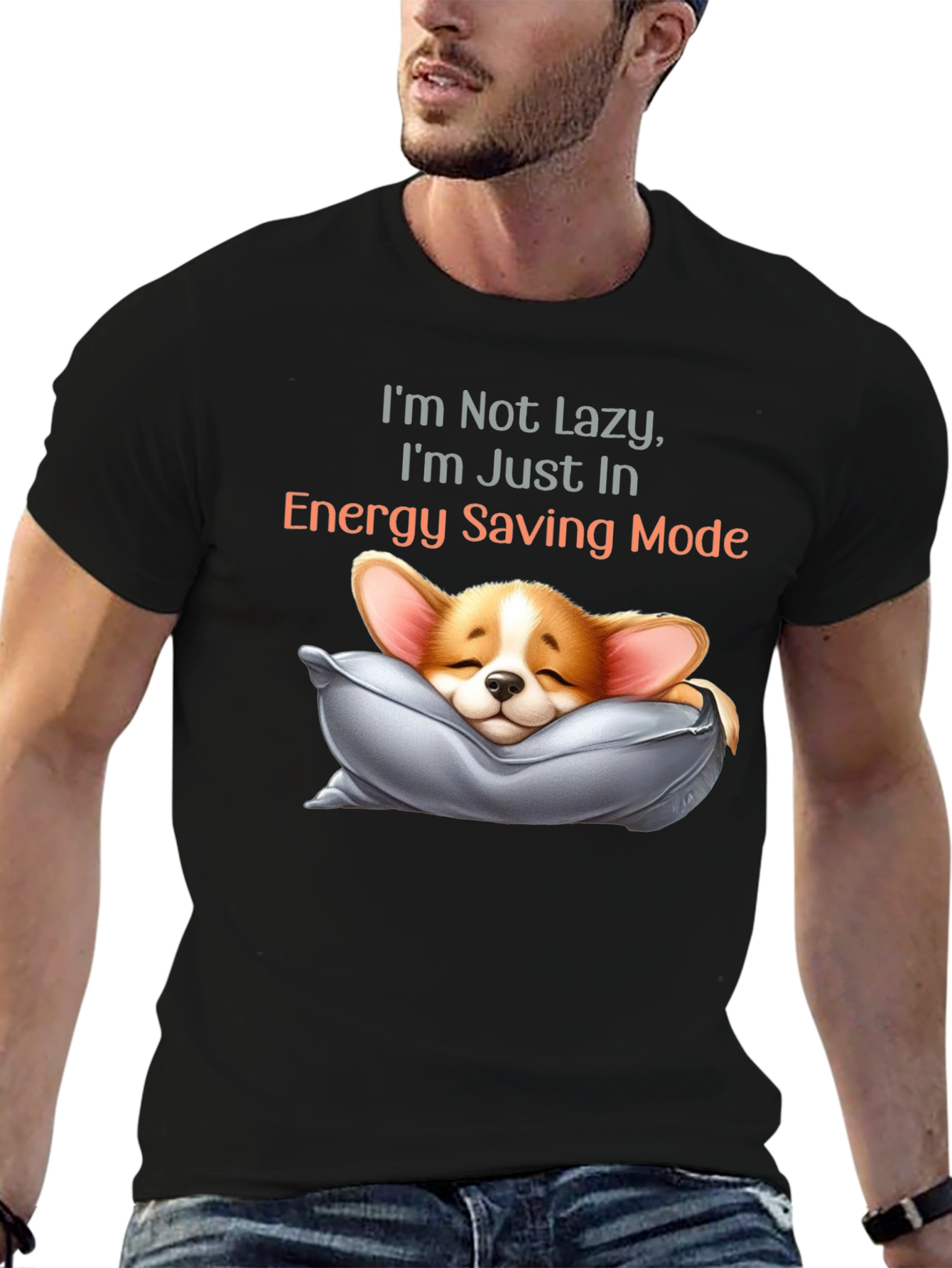 Lazy Mode Dog T-Shirt - Energy Saving