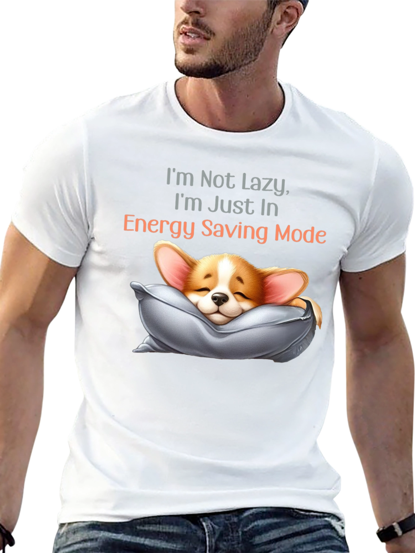 Lazy Mode Dog T-Shirt - Energy Saving