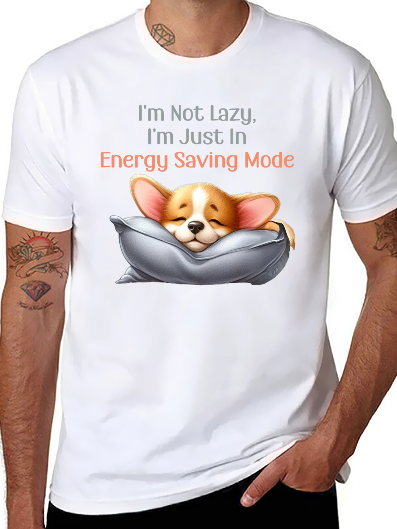 Lazy Mode Dog T-Shirt - Energy Saving