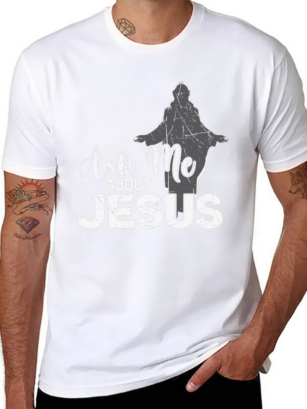 Ask Me About Jesus T-Shirt - Christian Apparel