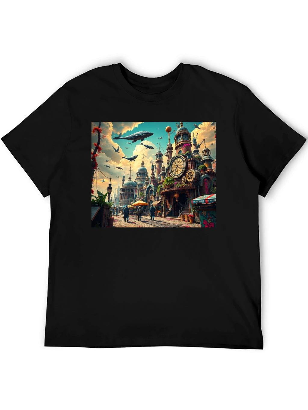 Steampunk City T-Shirt - Artistic Design