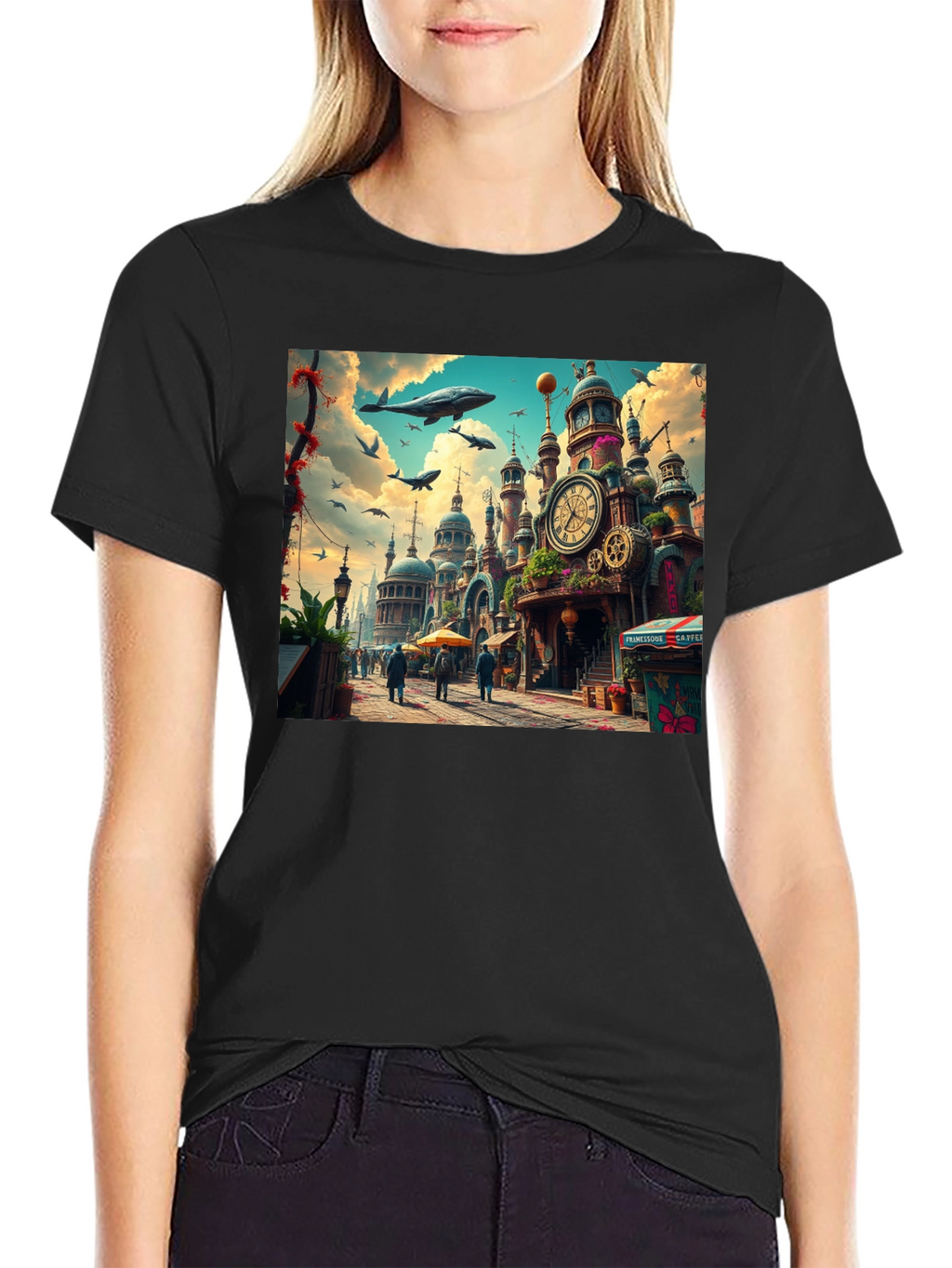 Steampunk City T-Shirt - Artistic Design
