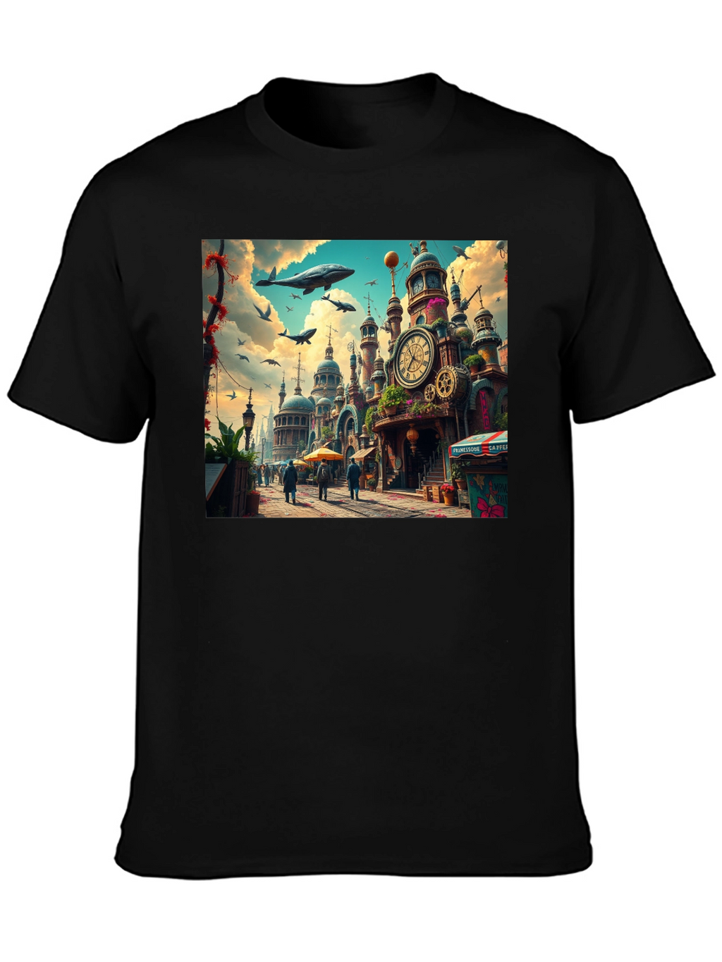 Steampunk City T-Shirt - Artistic Design