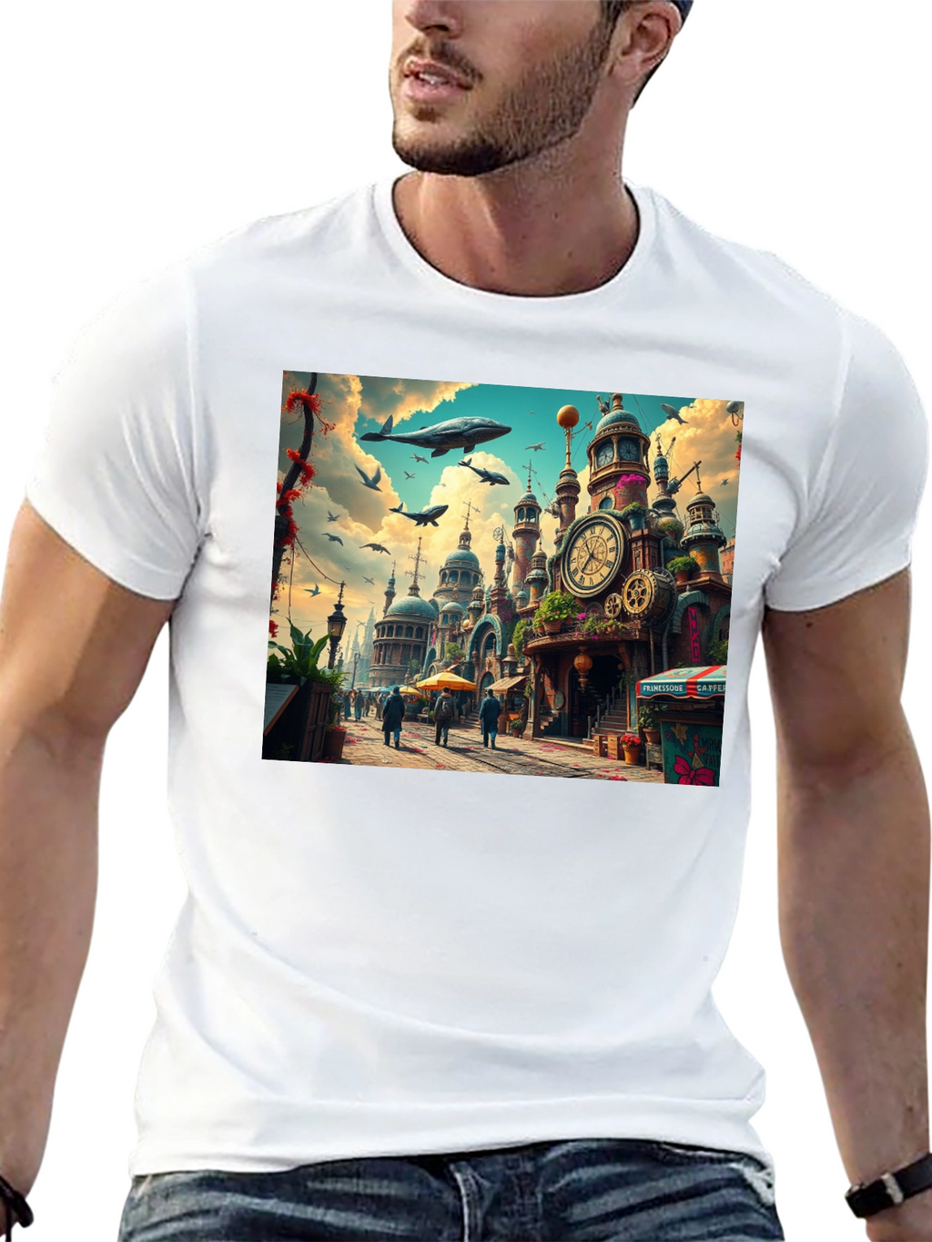 Steampunk City T-Shirt - Artistic Design