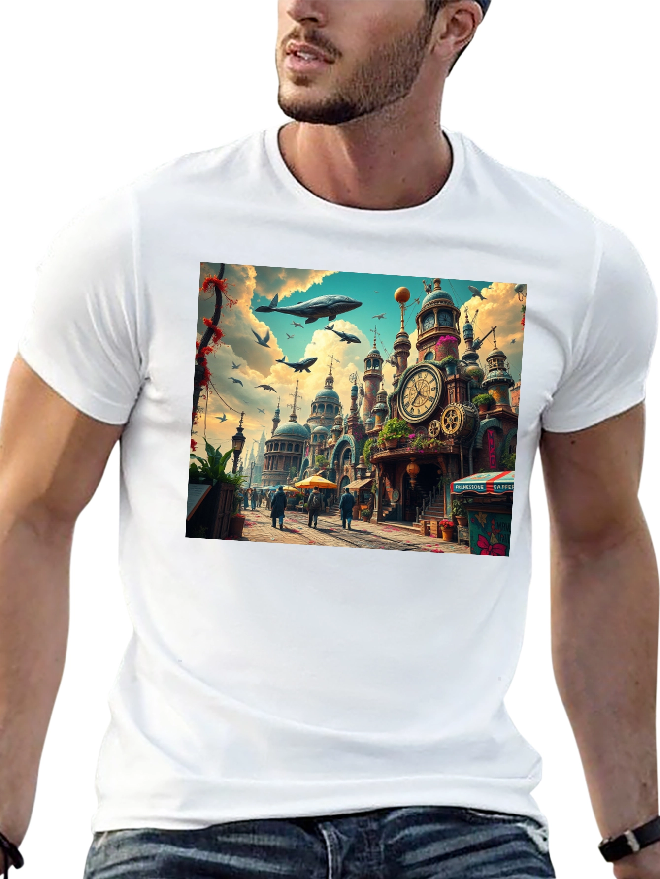 Steampunk City T-Shirt - Artistic Design
