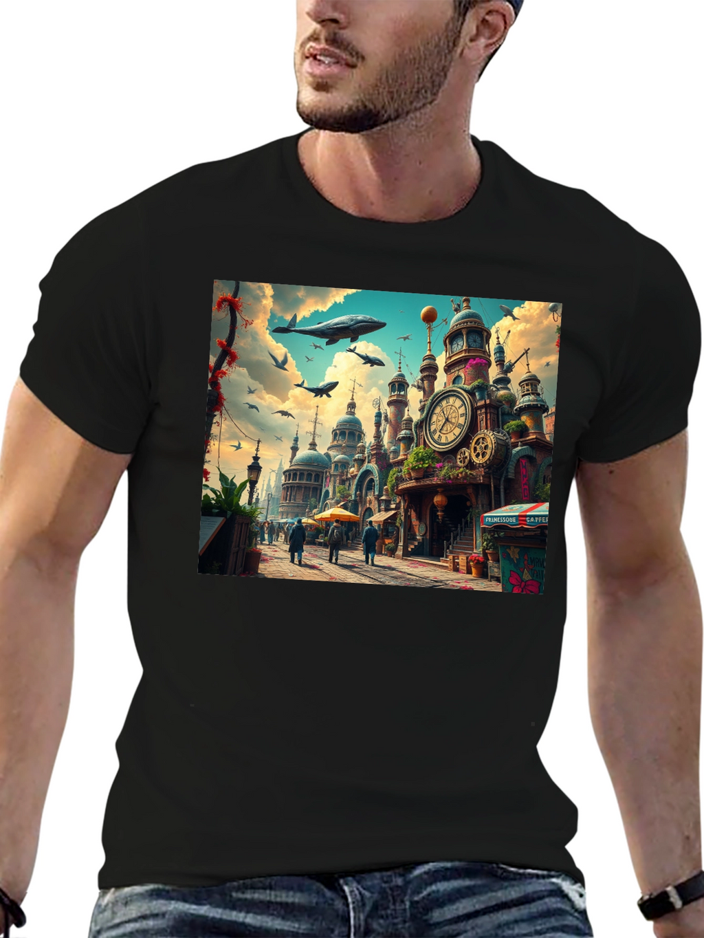Steampunk City T-Shirt - Artistic Design