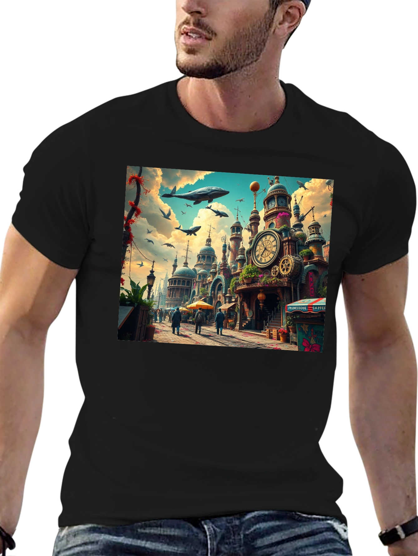 Steampunk City T-Shirt - Artistic Design
