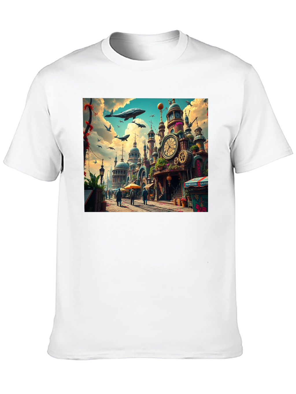 Steampunk City T-Shirt - Artistic Design