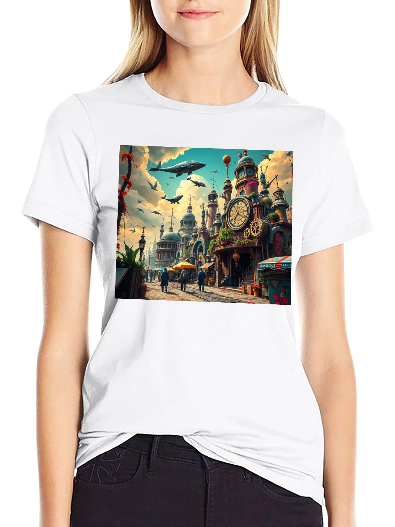 Steampunk City T-Shirt - Artistic Design