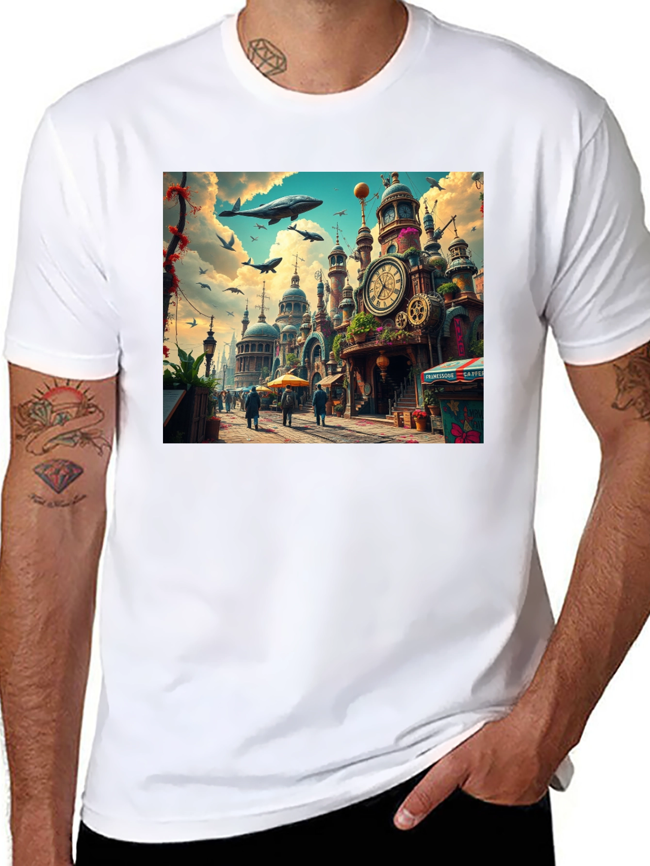 Steampunk City T-Shirt - Artistic Design