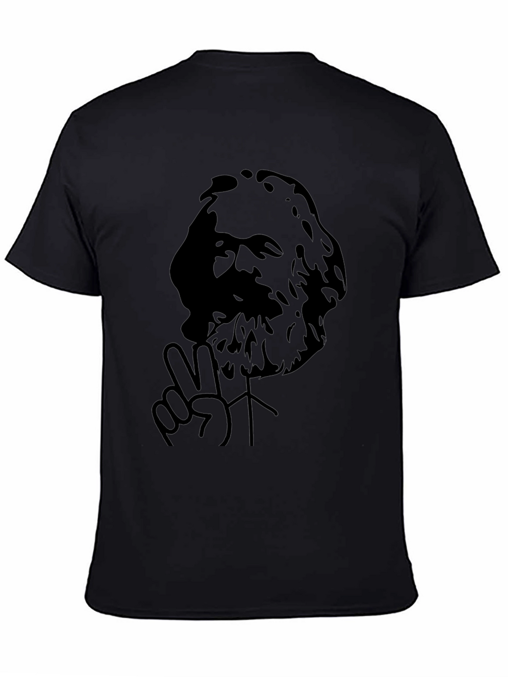 Karl Marx Peace Sign Black T-Shirt