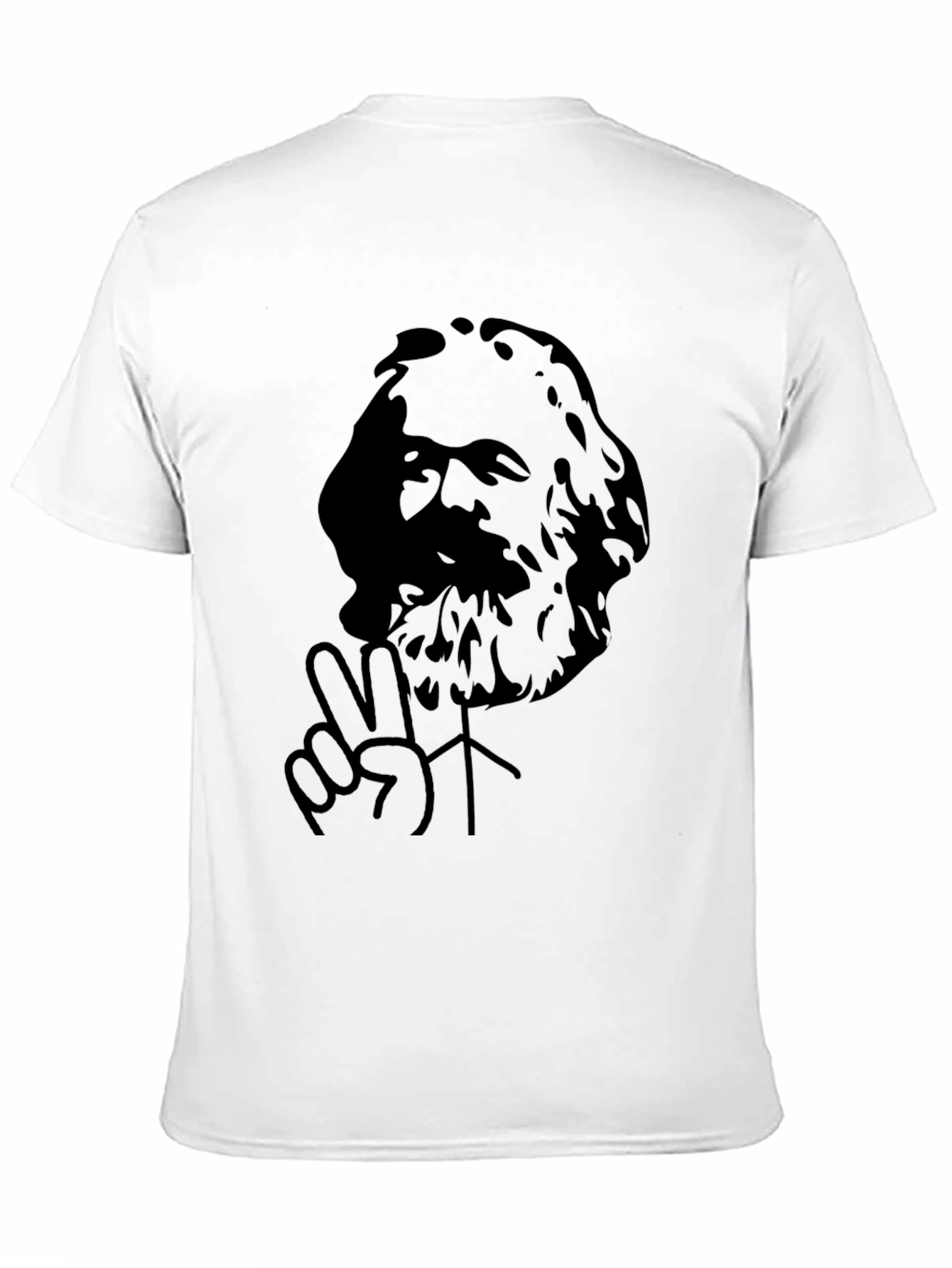Karl Marx Peace Sign Black T-Shirt
