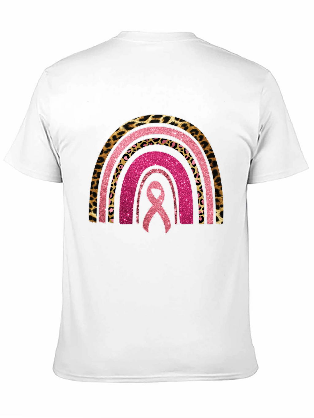 Breast Cancer Awareness Rainbow Ribbon Tee