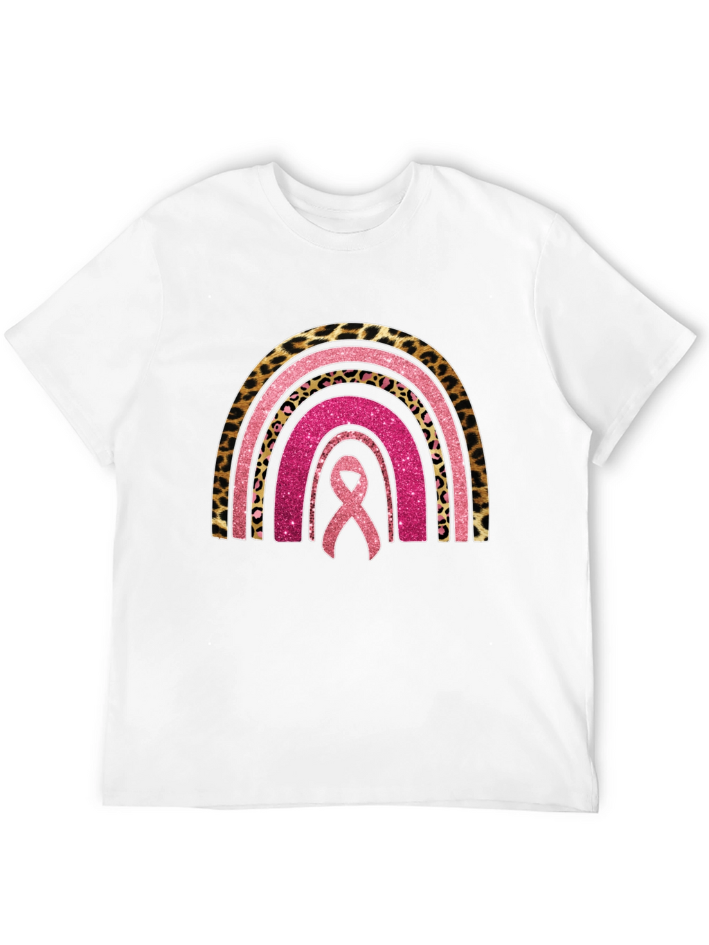 Breast Cancer Awareness Rainbow Ribbon Tee