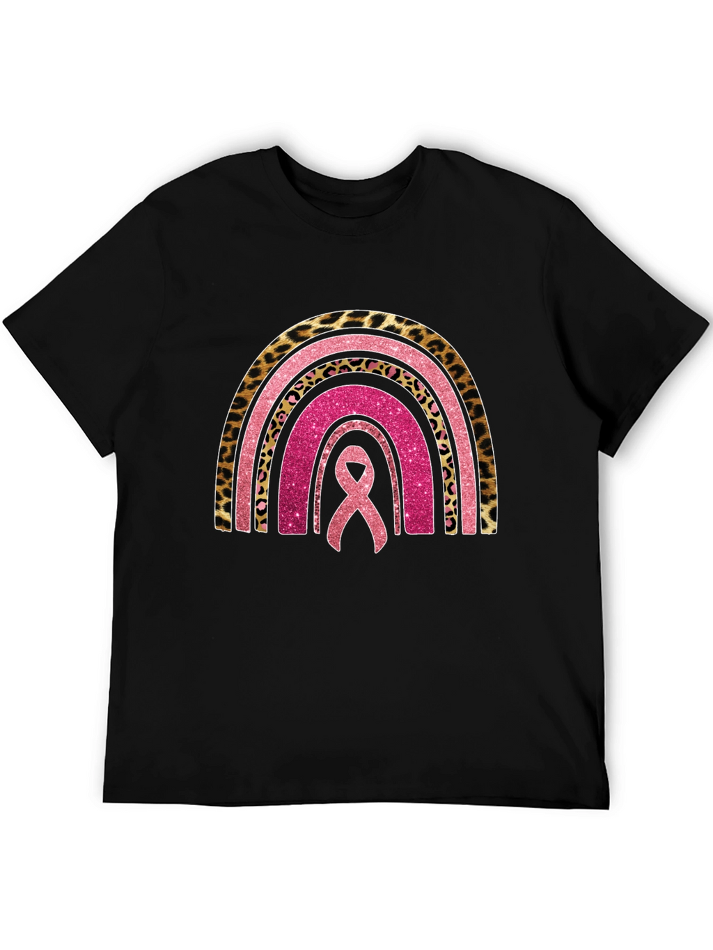 Breast Cancer Awareness Rainbow Ribbon Tee