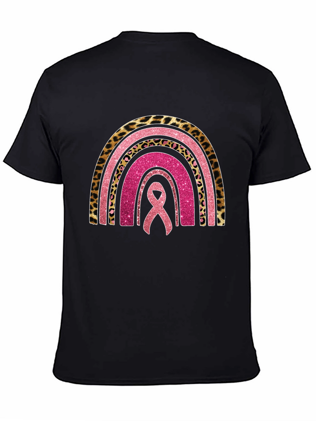 Breast Cancer Awareness Rainbow Ribbon Tee