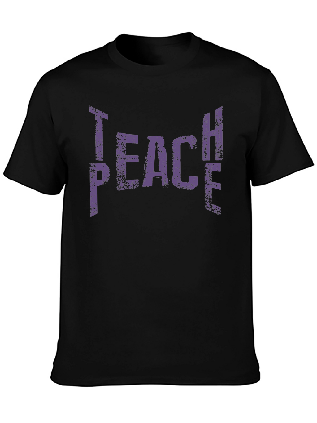 Teach Peace Graphic Tee - Black Cotton T-Shirt