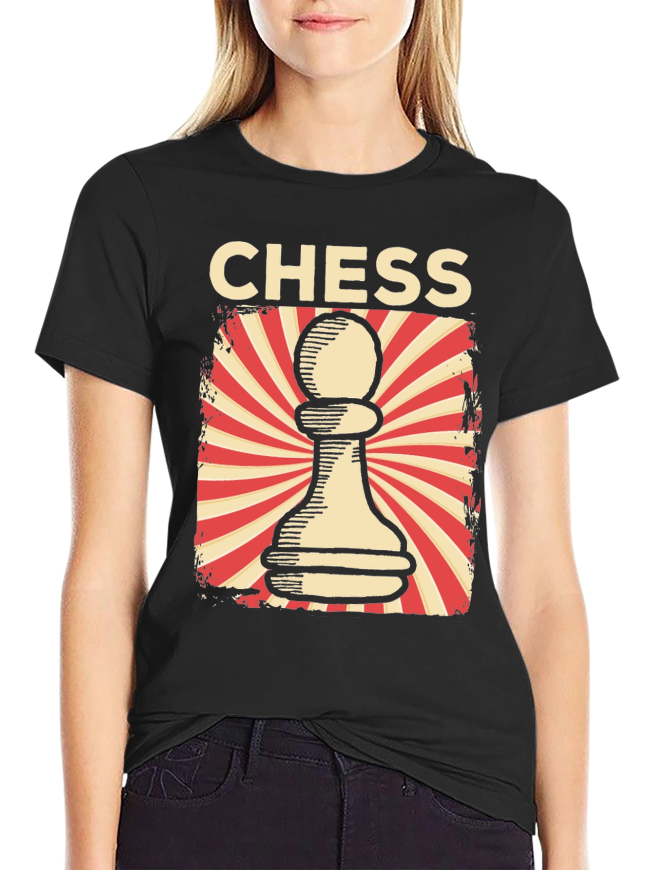 Chess Pawn Graphic Tee - Retro Design