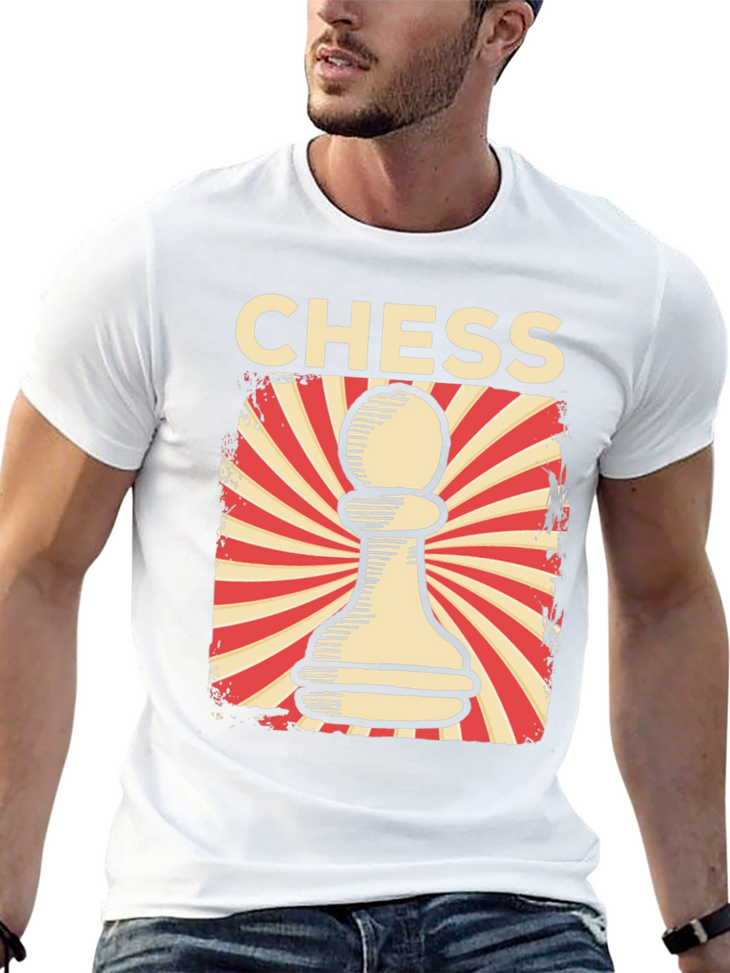 Chess Pawn Graphic Tee - Retro Design