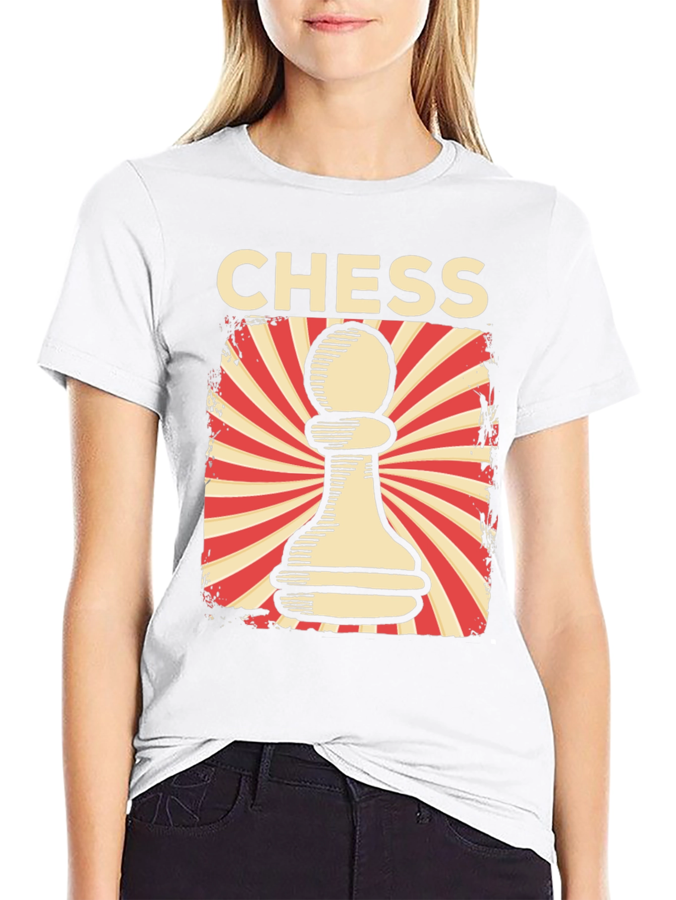 Chess Pawn Graphic Tee - Retro Design