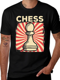 Chess Pawn Graphic Tee - Retro Design
