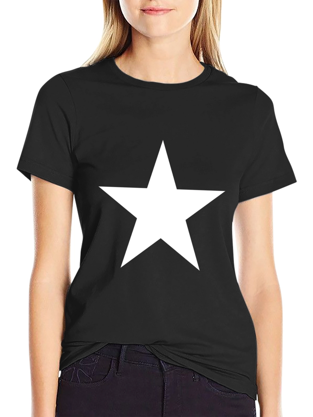 Star Graphic Black T-Shirt - Classic Casual Style