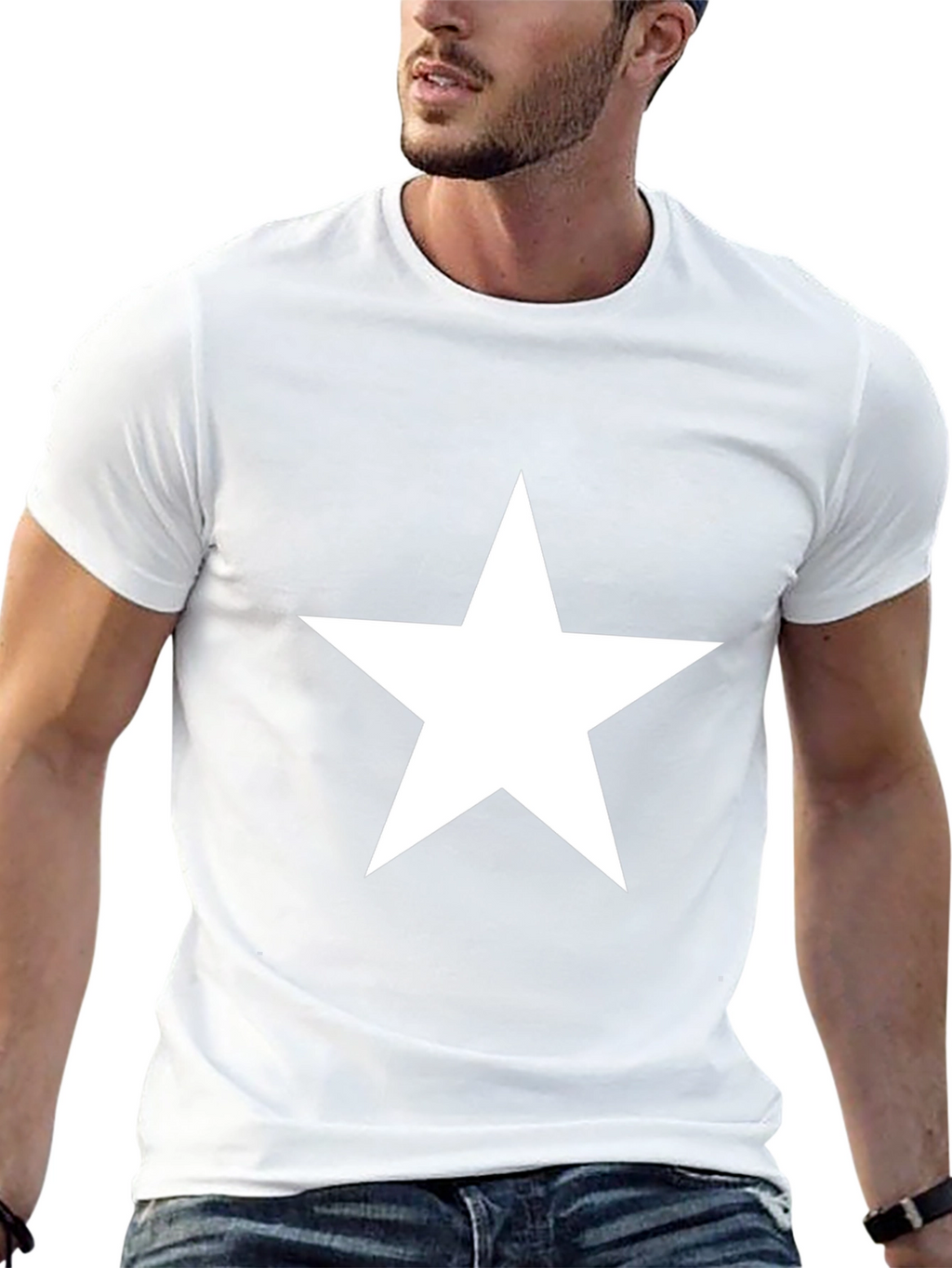 Star Graphic Black T-Shirt - Classic Casual Style