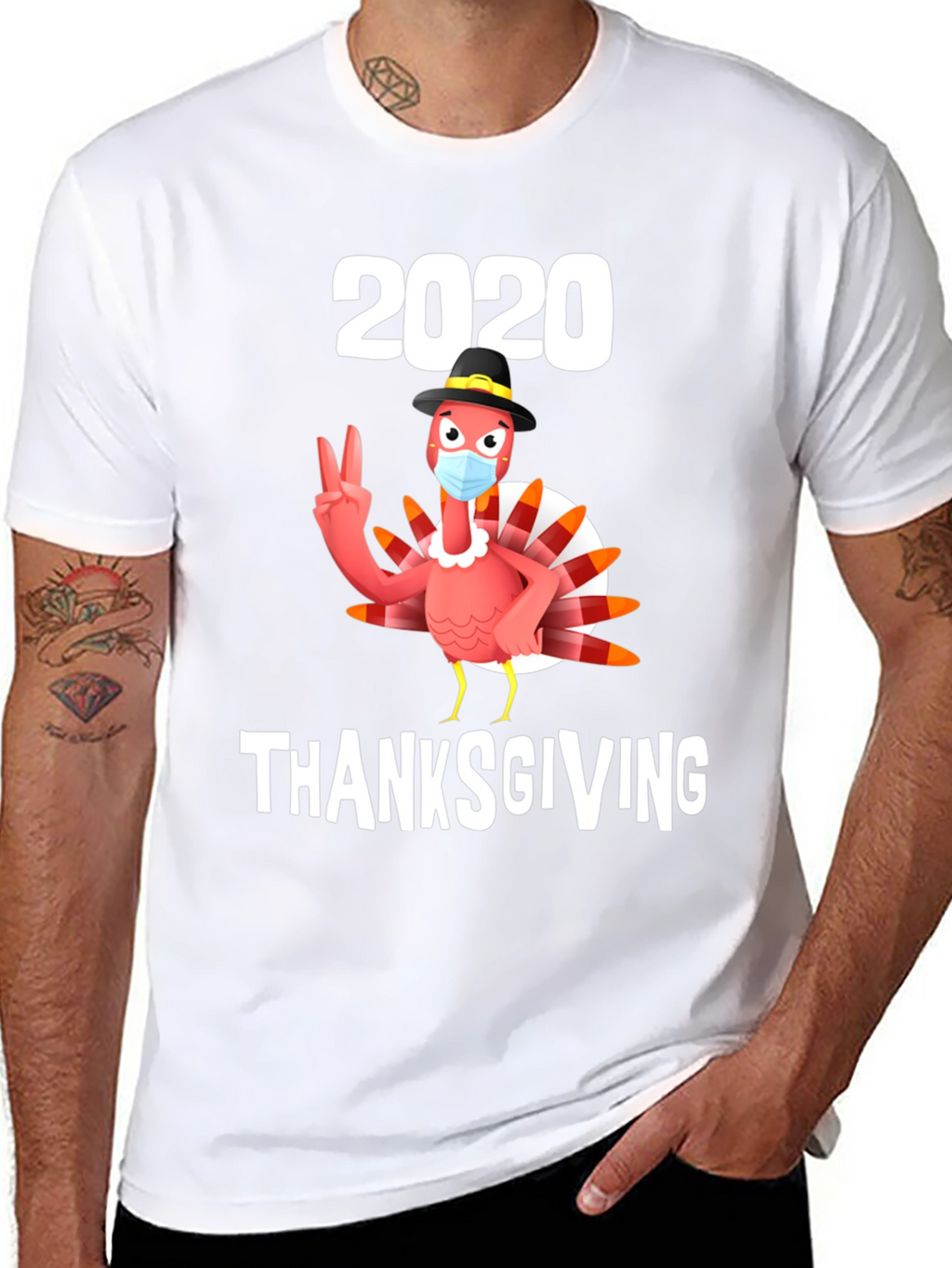 2020 Thanksgiving Turkey Mask T-Shirt