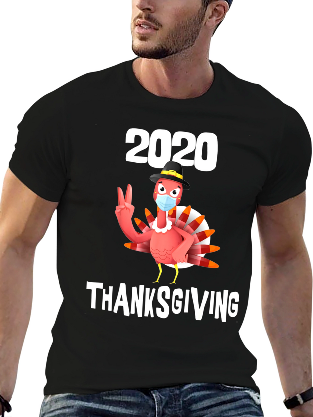 2020 Thanksgiving Turkey Mask T-Shirt