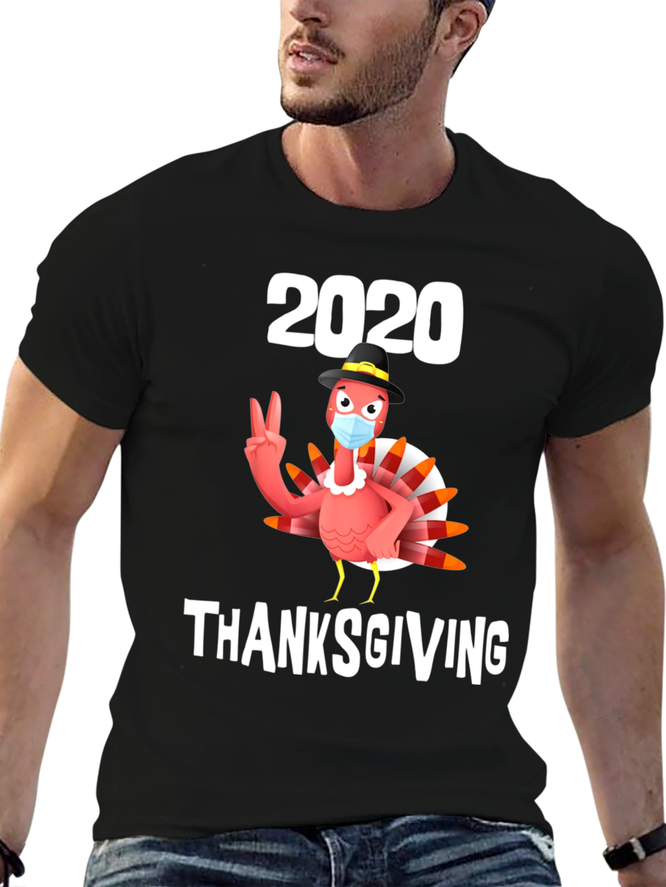 2020 Thanksgiving Turkey Mask T-Shirt