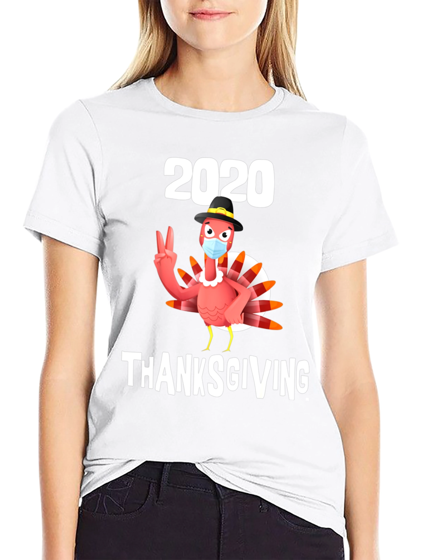2020 Thanksgiving Turkey Mask T-Shirt