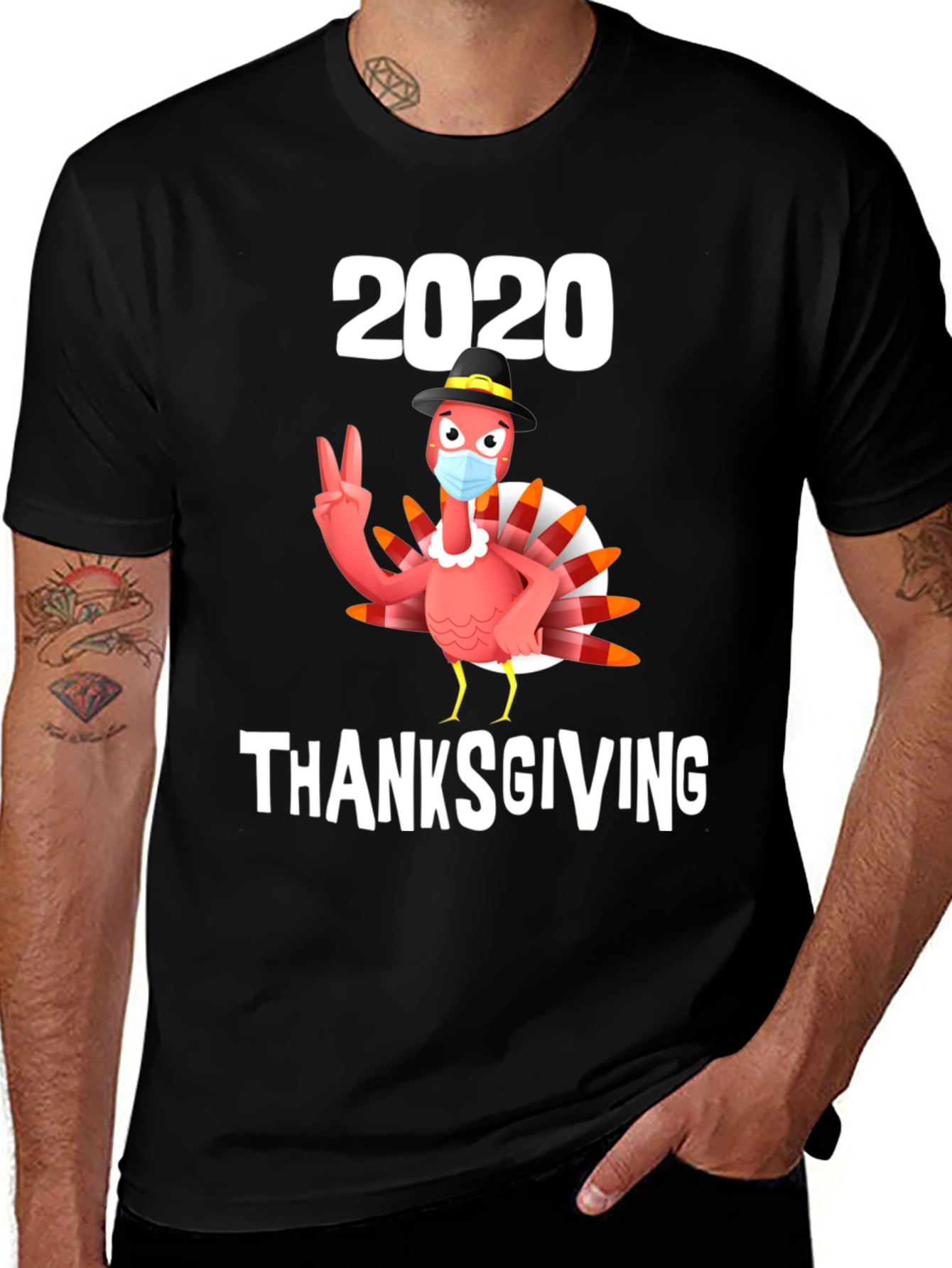 2020 Thanksgiving Turkey Mask T-Shirt