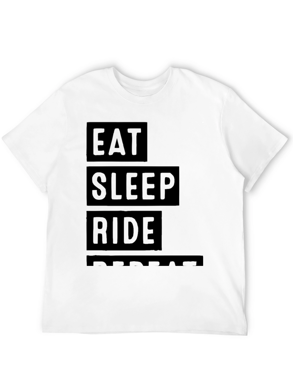Eat Sleep Ride Repeat Black Graphic Tee