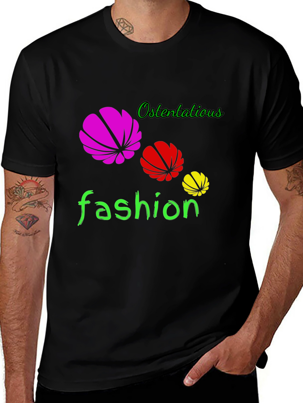 Ostentatious Fashion Black T-Shirt