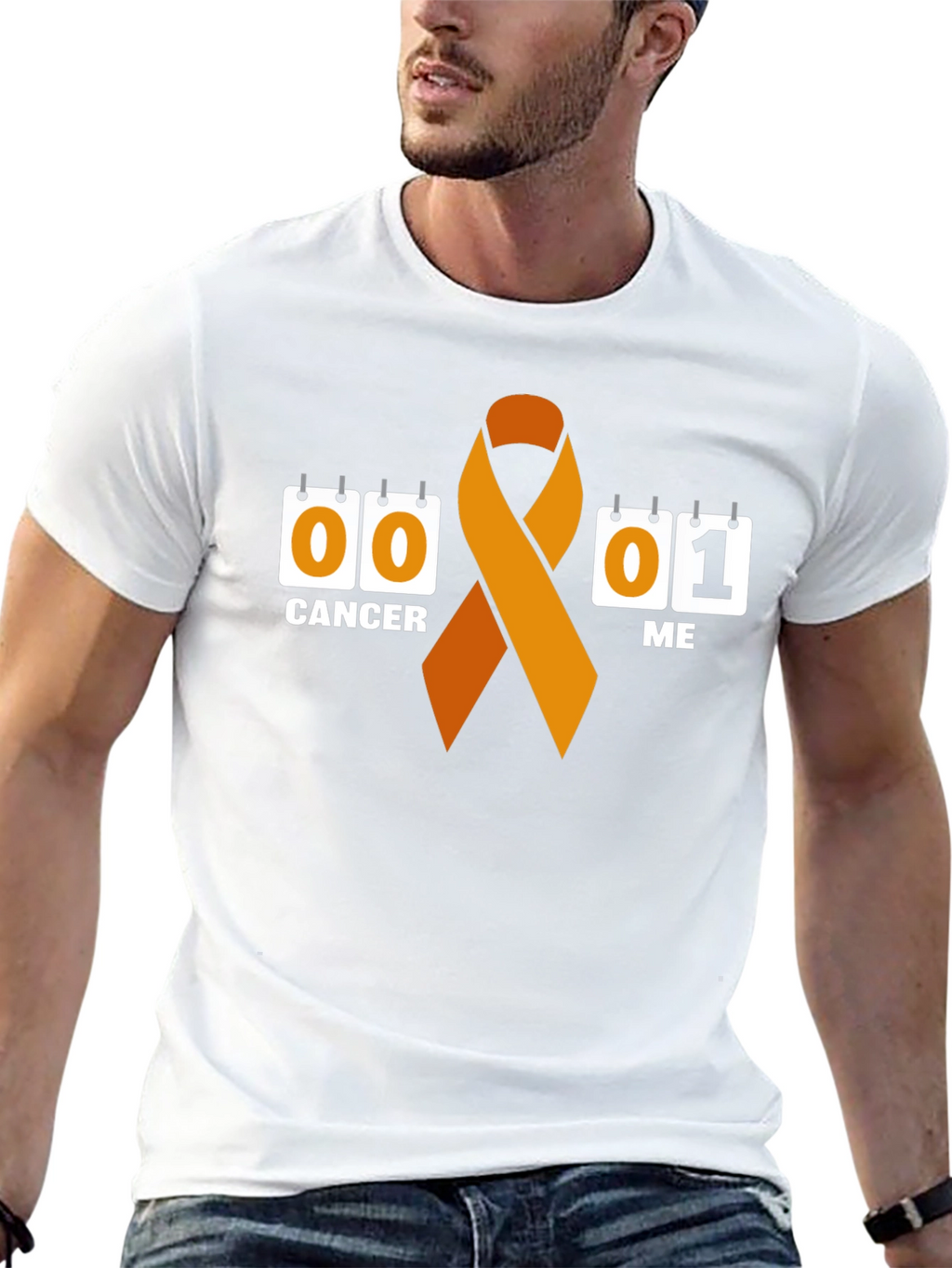 Cancer Awareness T-Shirt - Hope Ribbon Design