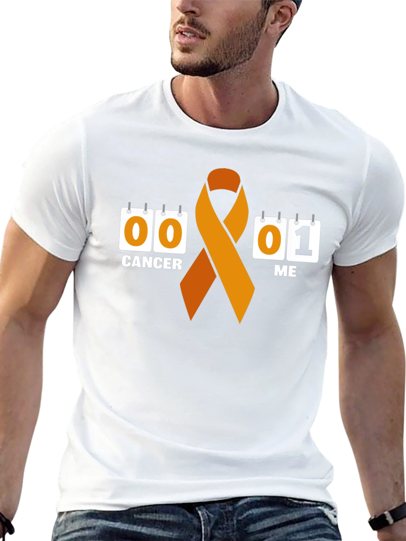 Cancer Awareness T-Shirt - Hope Ribbon Design