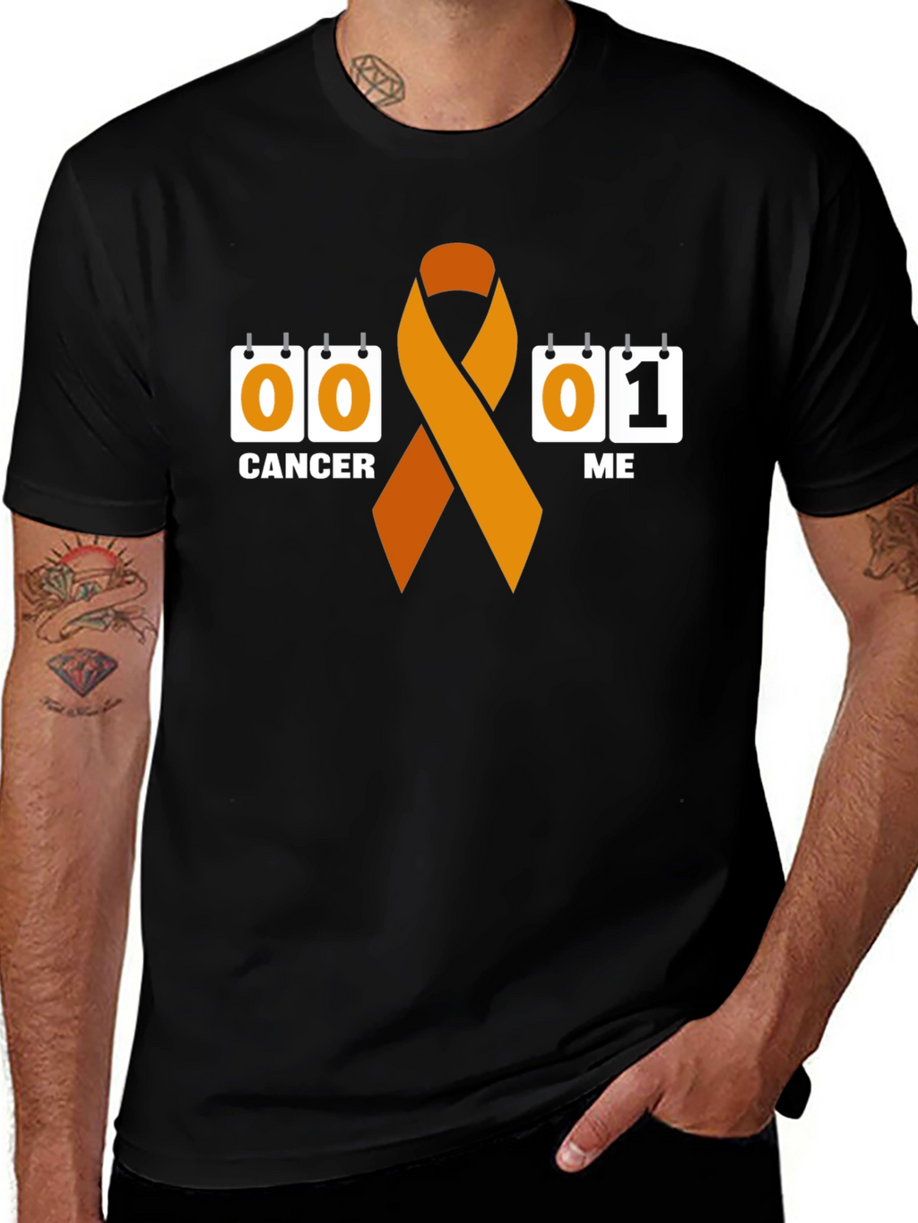 Cancer Awareness T-Shirt - Hope Ribbon Design