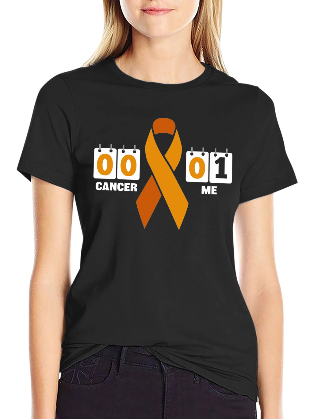 Cancer Awareness T-Shirt - Hope Ribbon Design