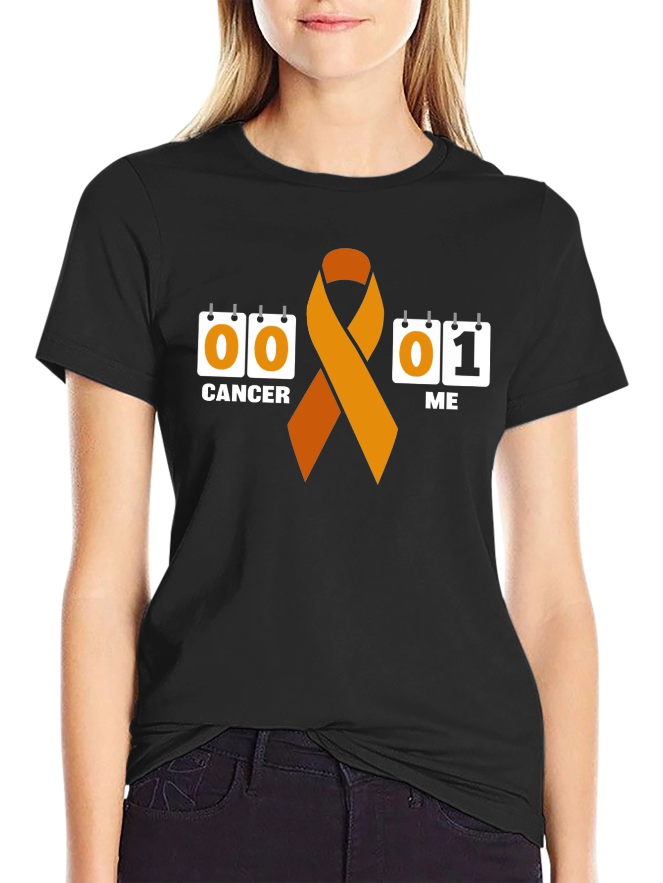 Cancer Awareness T-Shirt - Hope Ribbon Design