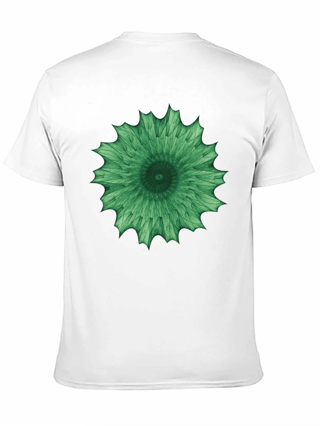 Green Mandala Graphic Black Tee - Unisex