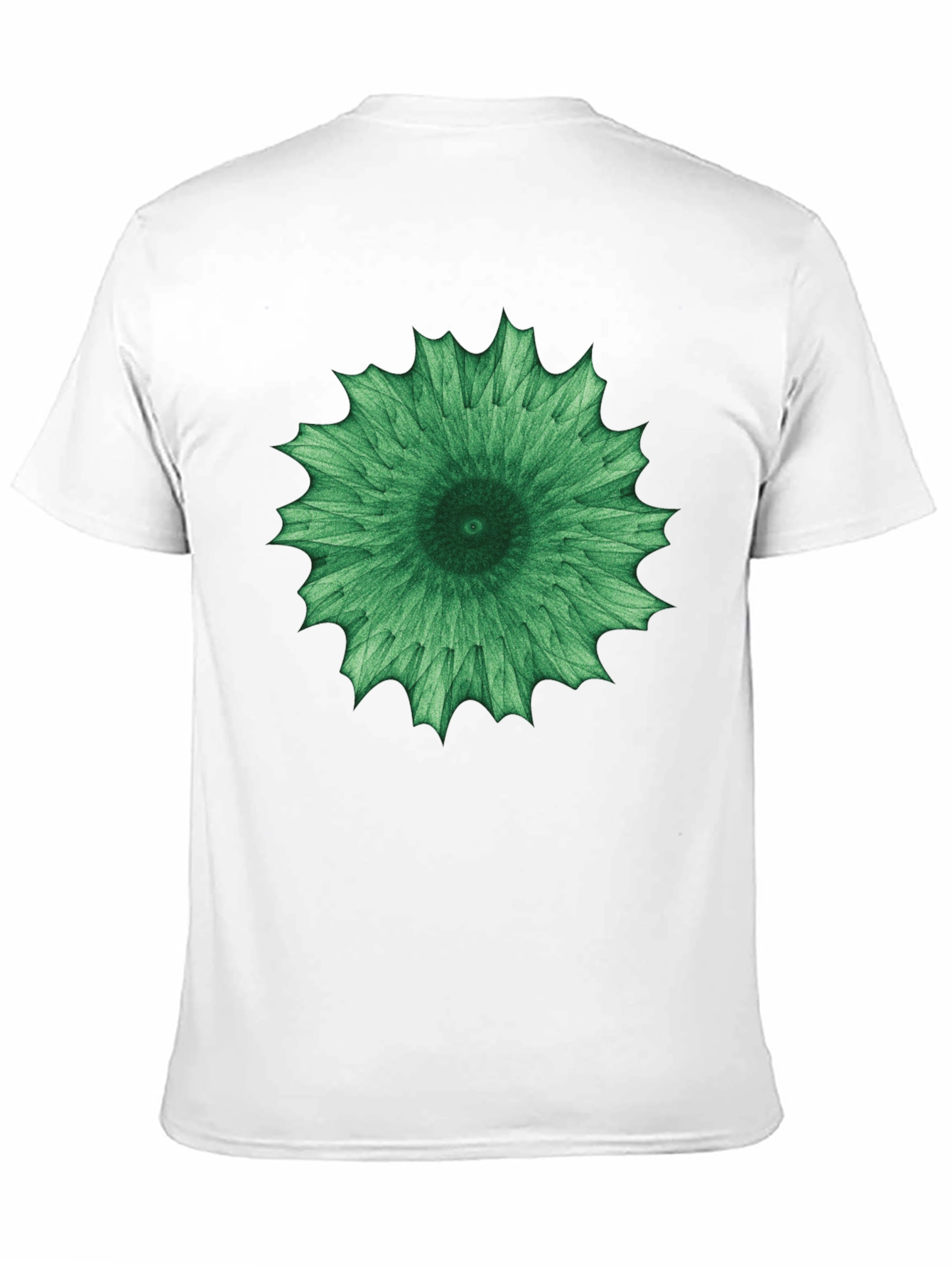 Green Mandala Graphic Black Tee - Unisex
