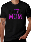 Gymnastics Mom T-Shirt - Purple Glitter Design
