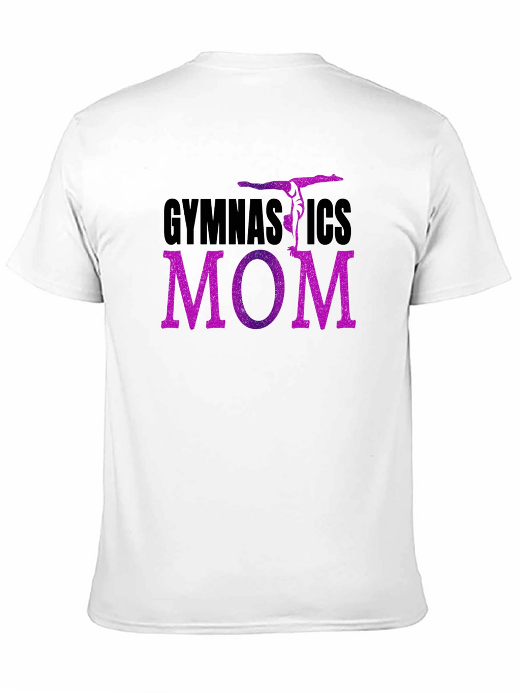 Gymnastics Mom T-Shirt - Purple Glitter Design