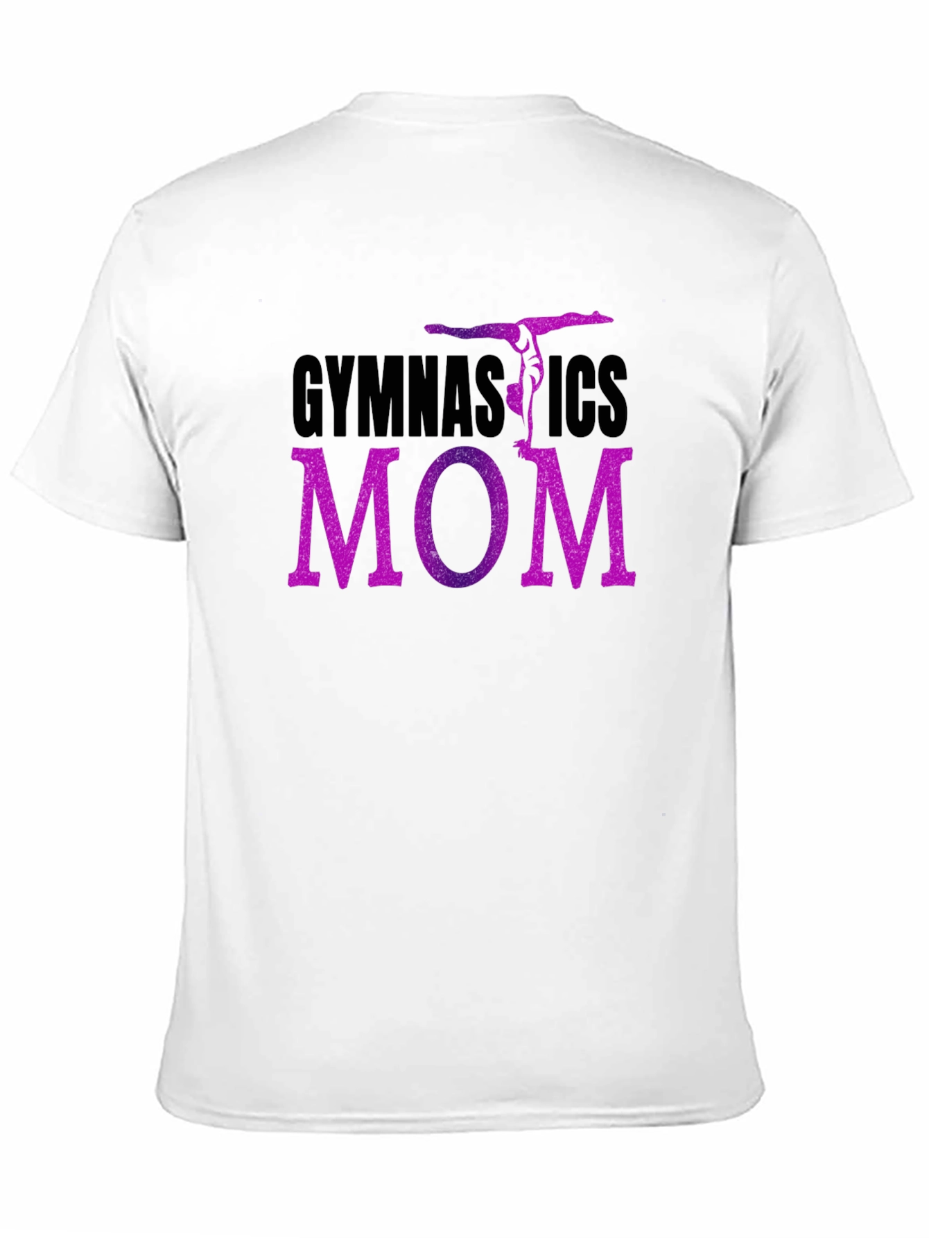 Gymnastics Mom T-Shirt - Purple Glitter Design