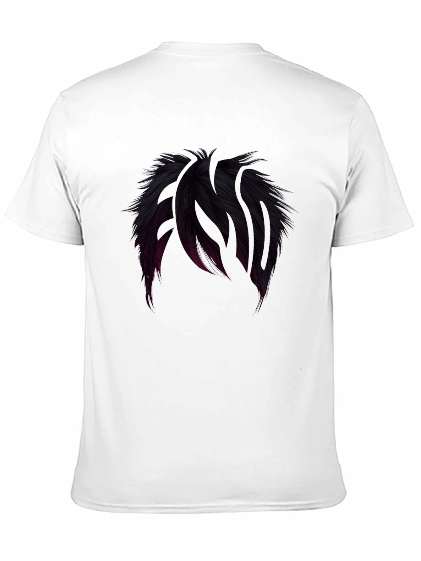 Cool Hair Graphic Tee - Black Crew Neck T-Shirt