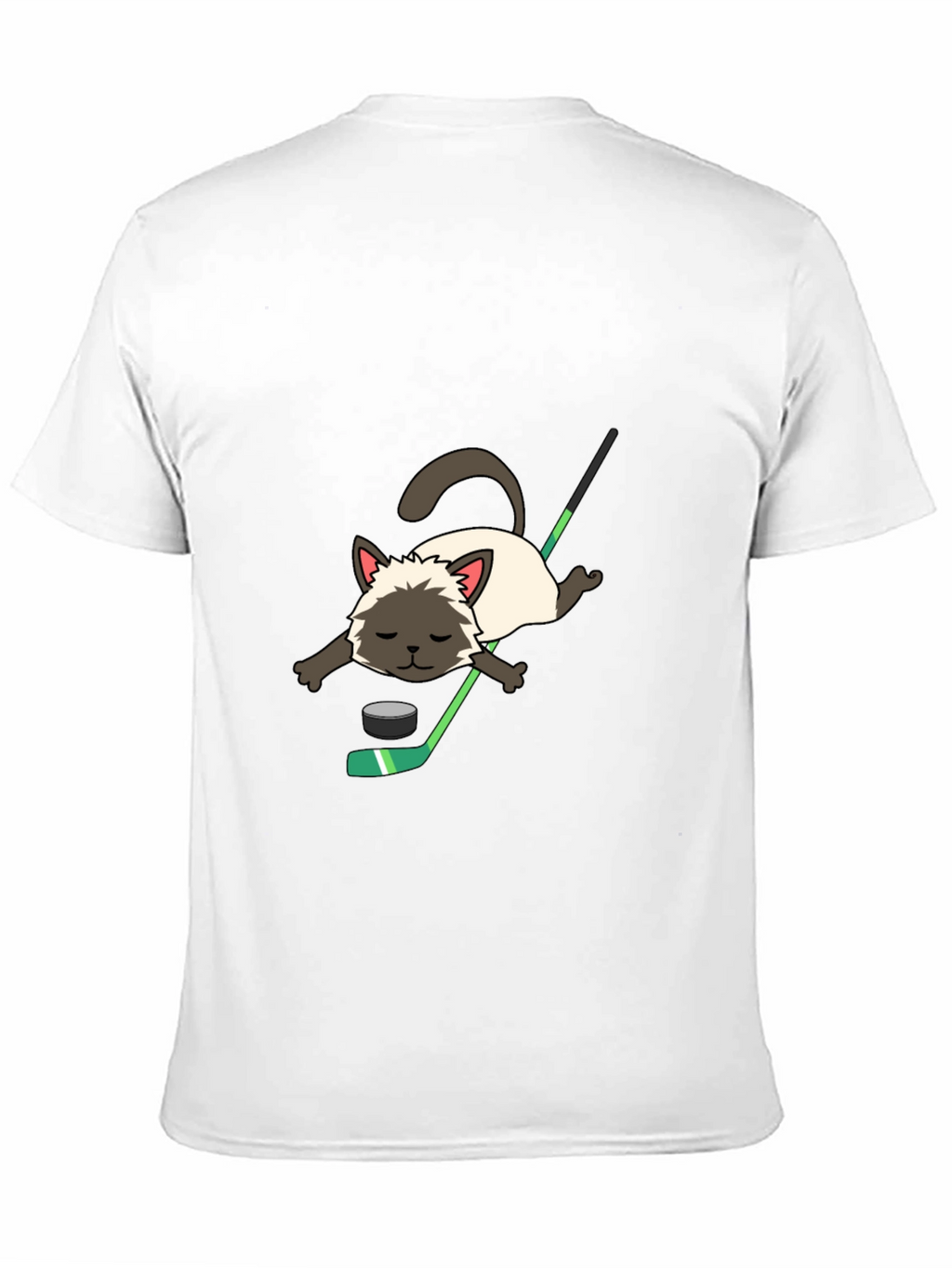 Cat Hockey T-Shirt - Novelty Graphic Tee