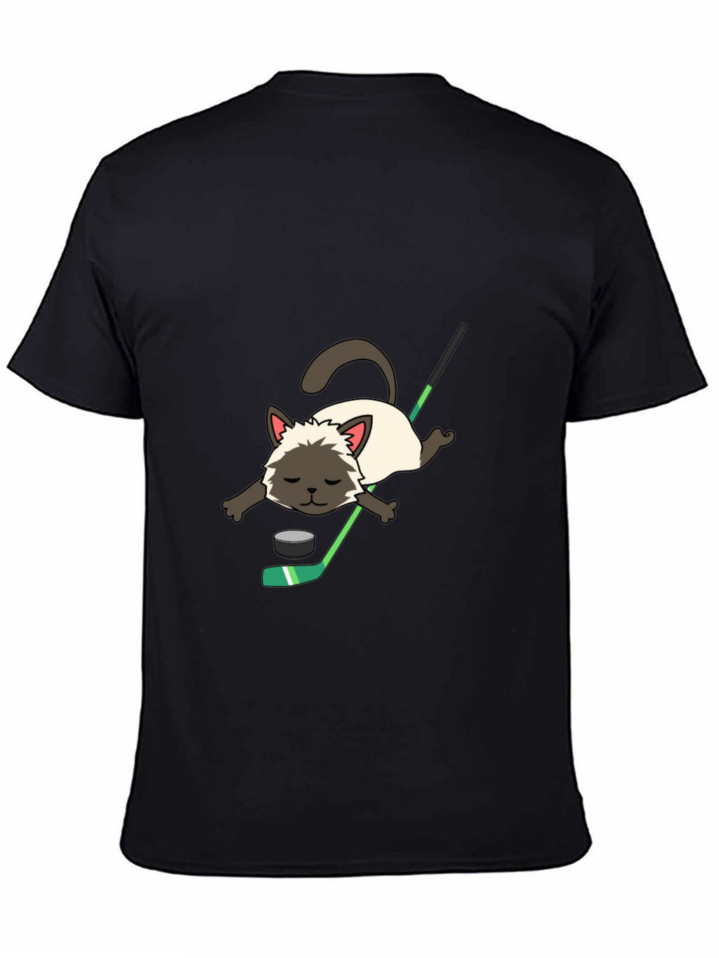 Cat Hockey T-Shirt - Novelty Graphic Tee