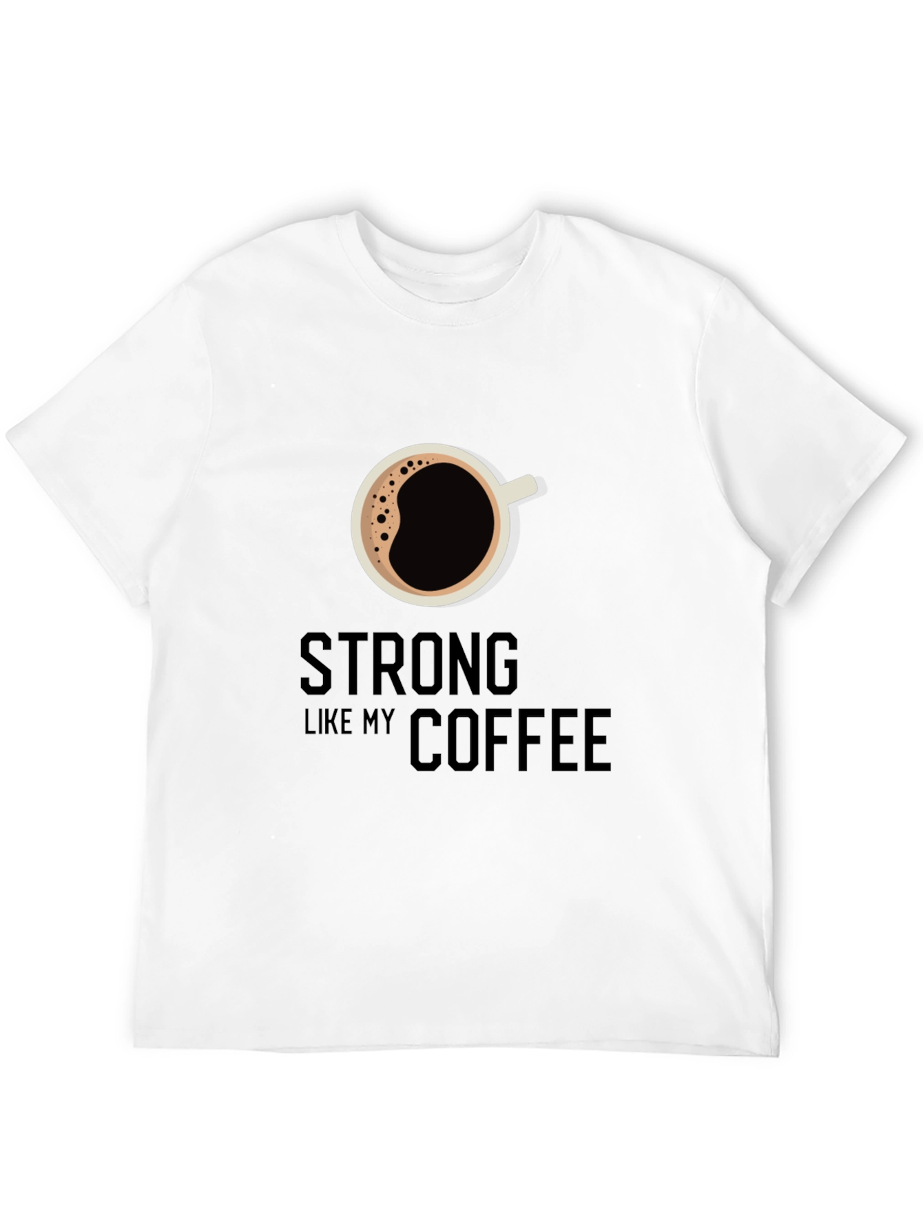 Strong Coffee T-Shirt - Black Casual Tee