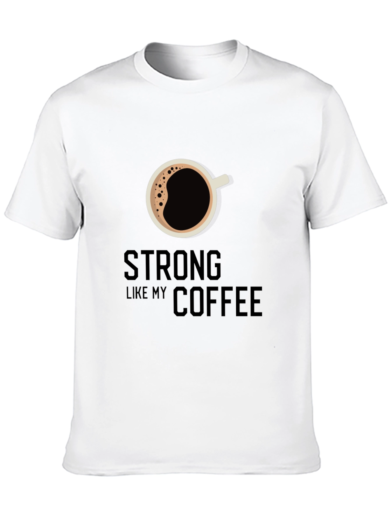 Strong Coffee T-Shirt - Black Casual Tee