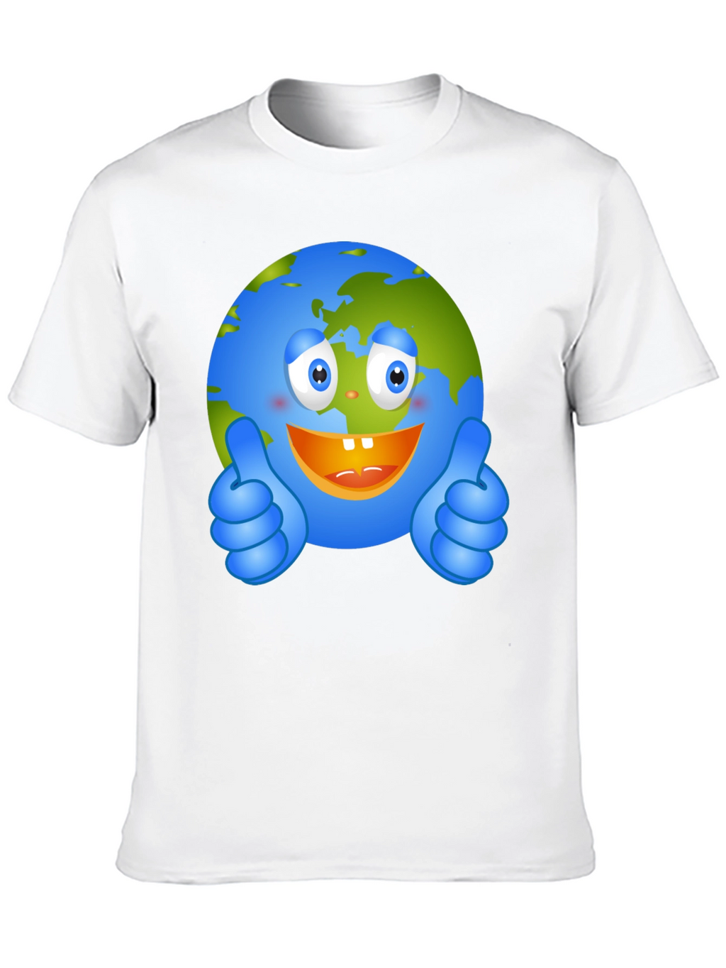 Happy Earth Graphic Tee - Black Crew Neck T-Shirt